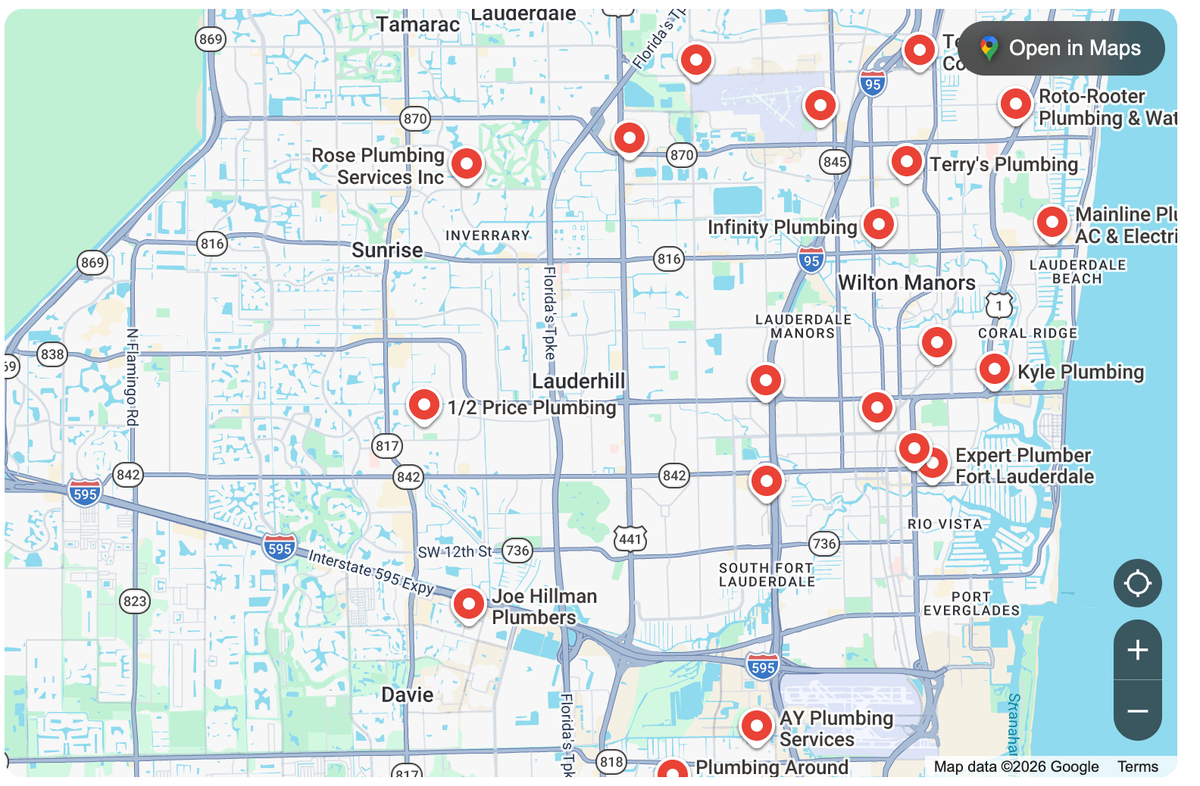 Local Knowledge Graph map view showing spatial entity relationships and areaServed connections