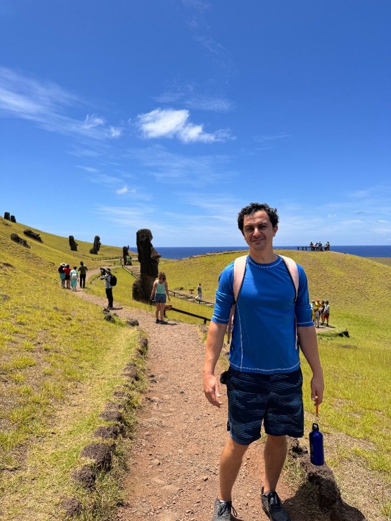 Tomasz Alemany, founder and CEO of AiPress, at Rapa Nui (Easter Island)